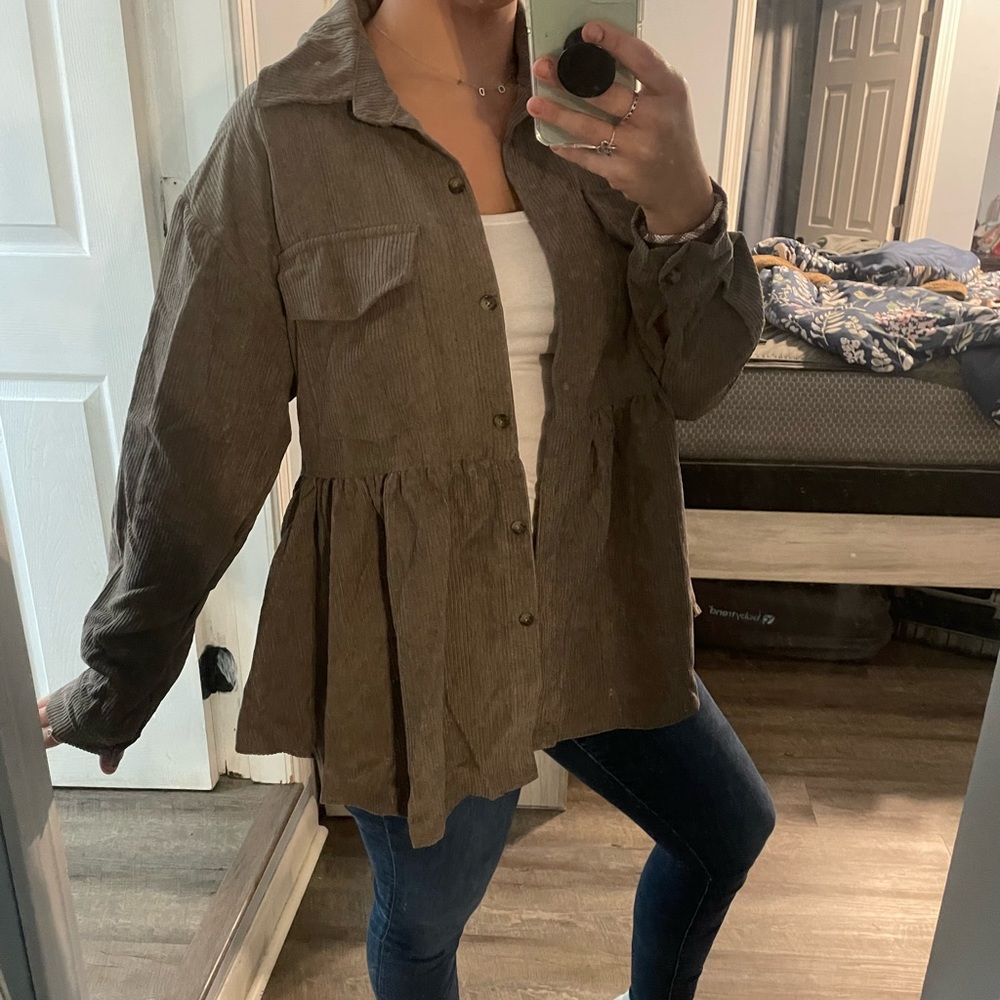 Peplum curdory jacket/shirt